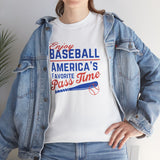 American Pride T-Shirt - Baseball Fan Gift - Enjoy Baseball, America's Favorite Pass Time