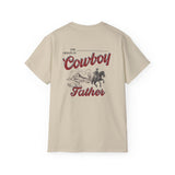 Country Dad Shirt - 'Cowboy Father' in Coors Light Font, Western Theme Tee