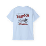 Country Dad Shirt - 'Cowboy Father' in Coors Light Font, Western Theme Tee