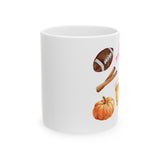 Fall-Themed Ceramic Mug with Charming Autumn Designs, Ceramic Mug, (11oz), Fall Theme, Bow, Western, Gift for Her, Fall Lover