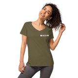 Skids Double Clover Women’s fitted v-neck t-shirt