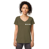 Skids Double Clover Women’s fitted v-neck t-shirt