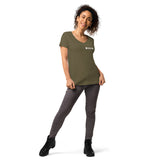 Skids Double Clover Women’s fitted v-neck t-shirt