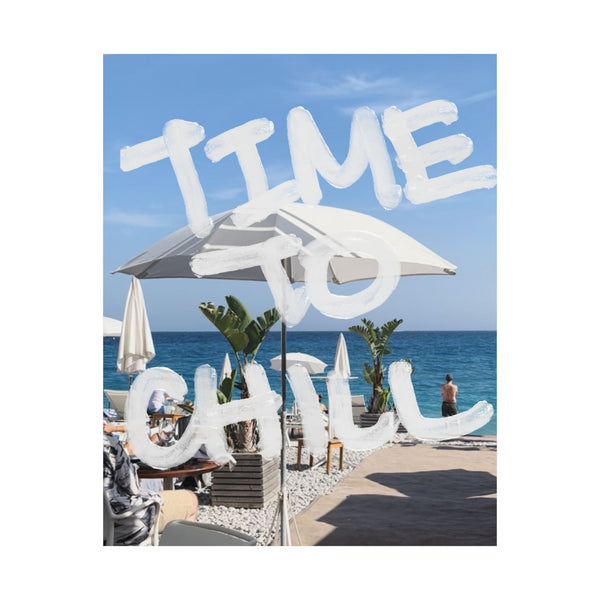 Chill Vibes Poster, Beach Wall Art, Matte Vertical Print, Summer Decor, Relaxation Theme Art, Gift for Beach Lovers, Home Decor