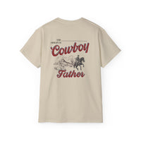 Country Dad Shirt - 'Cowboy Father' in Coors Light Font, Western Theme Tee