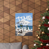 Chill Vibes Poster, Beach Wall Art, Matte Vertical Print, Summer Decor, Relaxation Theme Art, Gift for Beach Lovers, Home Decor