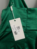 Emerald Satin Green Mini Dress