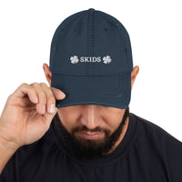 Skids Clover Distressed Dad Hat