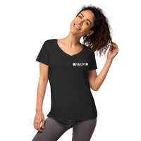 Skids Double Clover Women’s fitted v-neck t-shirt