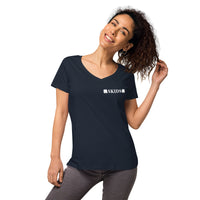 Skids Double Clover Women’s fitted v-neck t-shirt
